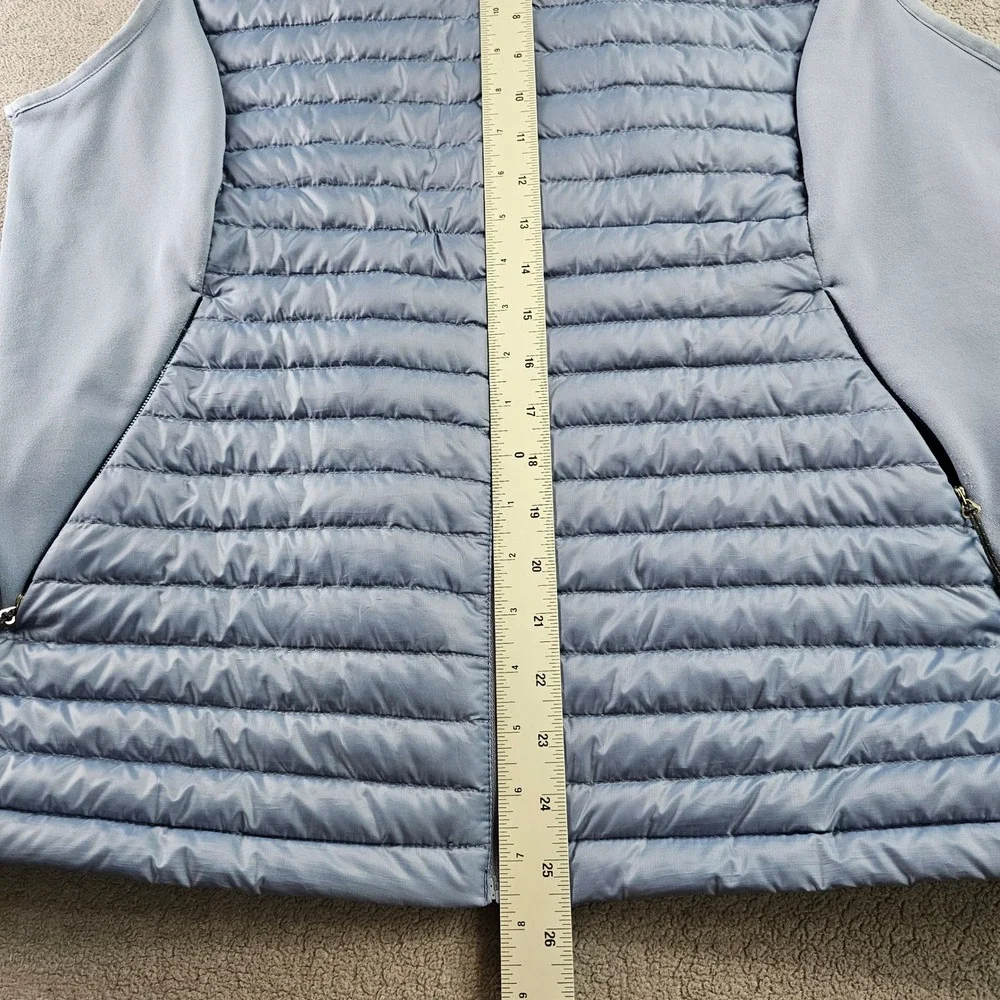 Eddie Bauer Puffer Vest Women XL Light Purple First Ascent Storm Down 800 Zip-Up